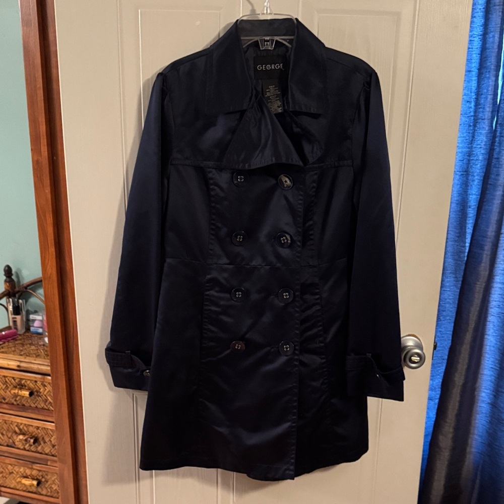 George Women's Elegant Navy Trench Coat